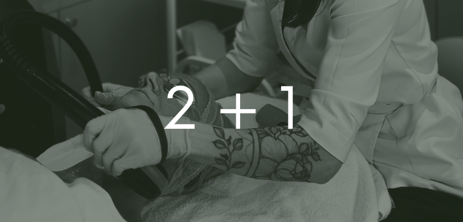 PAKIET 2+1 laserowe zamykanie naczynek, rumień, przebarwień